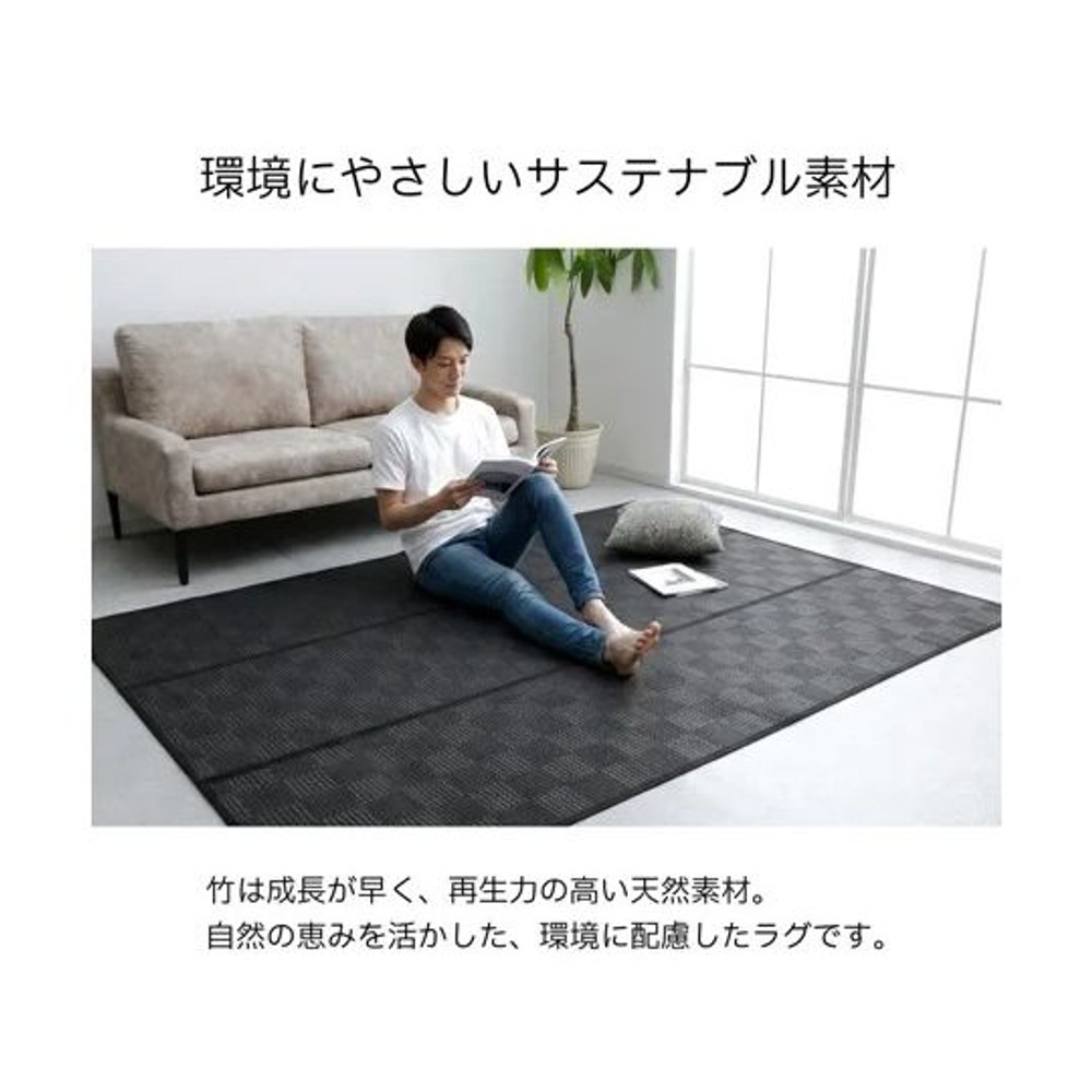 イケヒコ カーペット・ラグ クロート゛ ブラック 【メーカー直送・代引不可】, ブラック, 180&times;180cm
