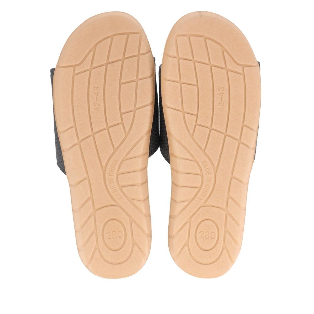 麻中カップインソールスリッパ　ＢＫ　Ｌ, ダークグレー, Lサイズ