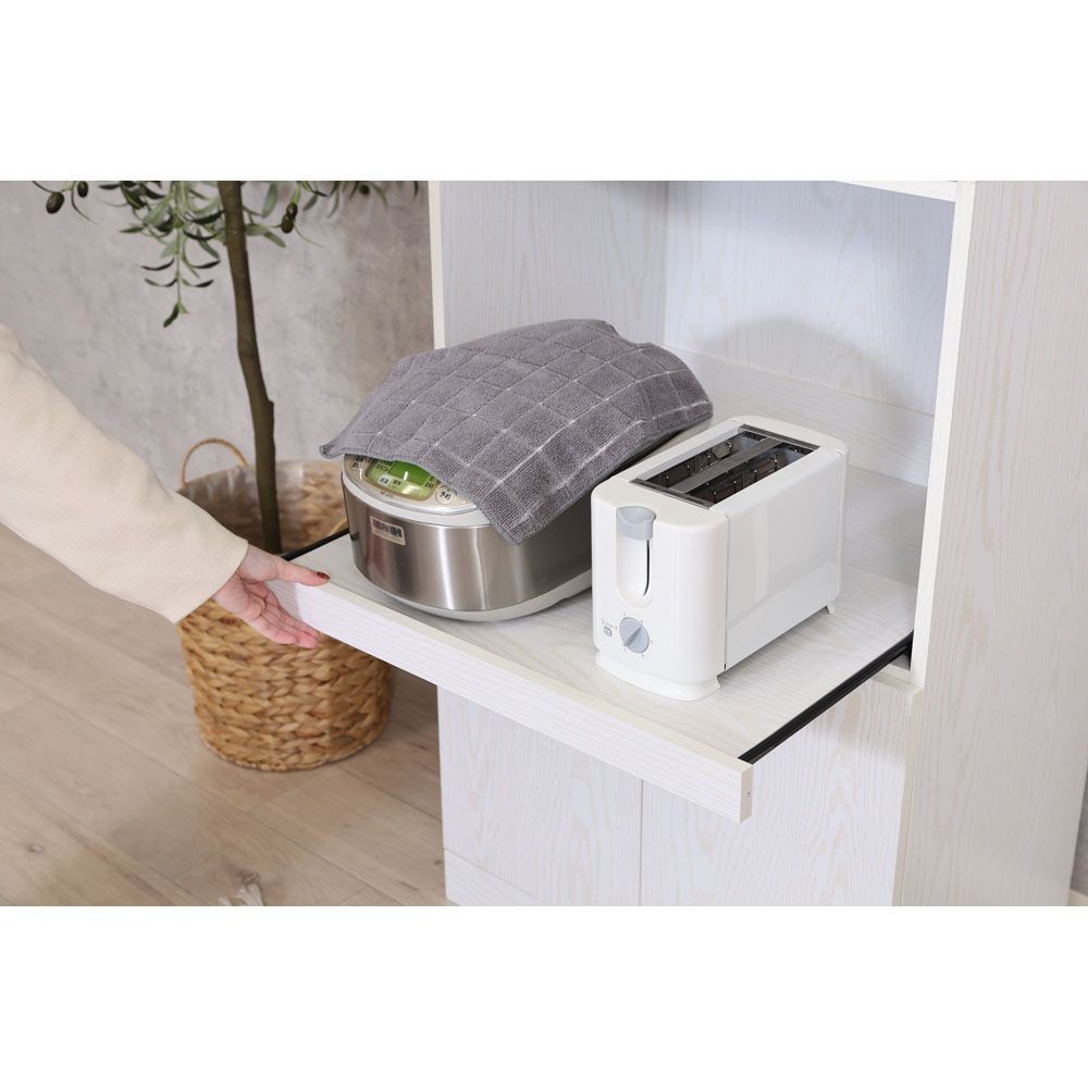 不二貿易 ハイキッチンボード　１８０＊６０　オークＷＨ【メーカー直送・代引不可】, ホワイト, 幅590mm&times;奥行398mm&times;高さ1800mm