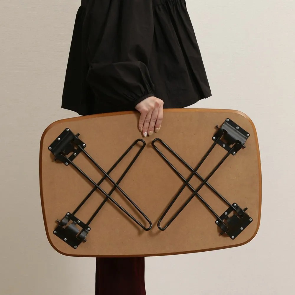 折れ脚ローテーブル トロン HH-6040MBR【メーカー直送・代引不可】, ブラウン, 幅600&times;奥行400&times;高さ310