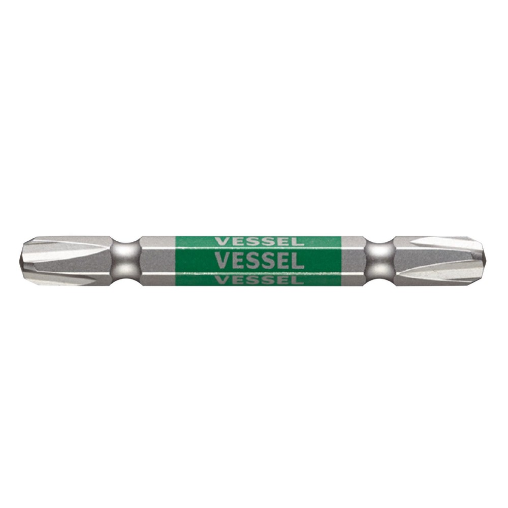 VESSEL 剛彩ビット （両頭） ＋4&times;65mm, グリーン, (＋)4&times;65mm