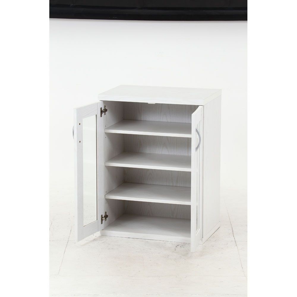 不二貿易 ラルゴ　キャビネット　オークＷＨ【メーカー直送・代引不可】, ホワイト, 幅600mm&times;奥行415mm&times;高さ800mm