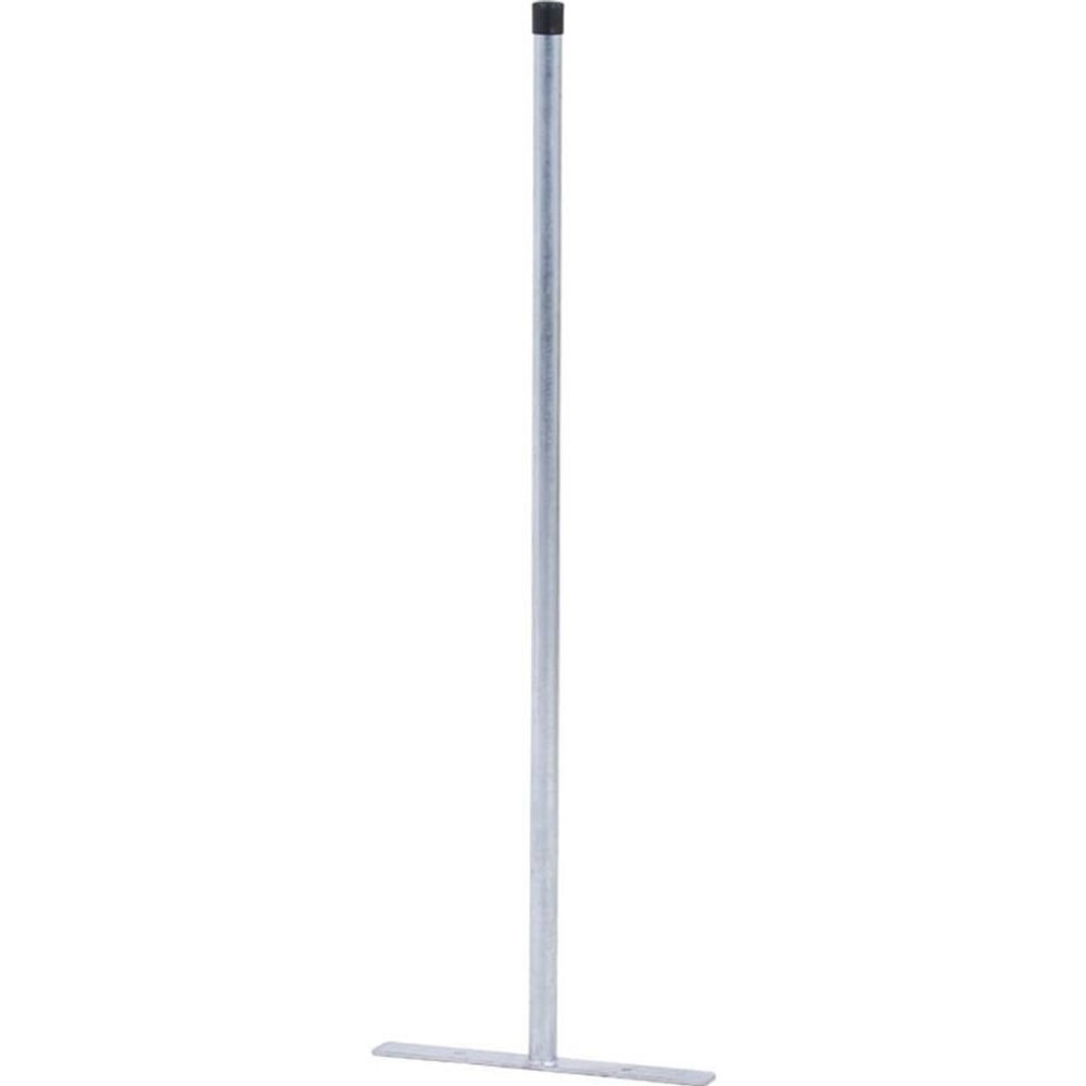 フェンス用支柱　プレート型120【メーカー直送・代引不可】, スチール, 高さ1200mm