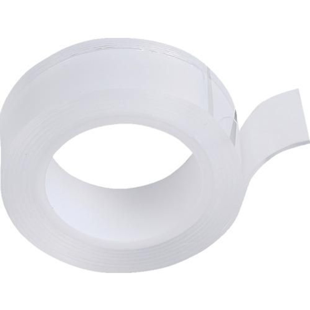 仮どめコアラ　透明ゲル両面テープ, ホワイト（1mm厚）, 幅20mm×長さ2m×厚さ1mm