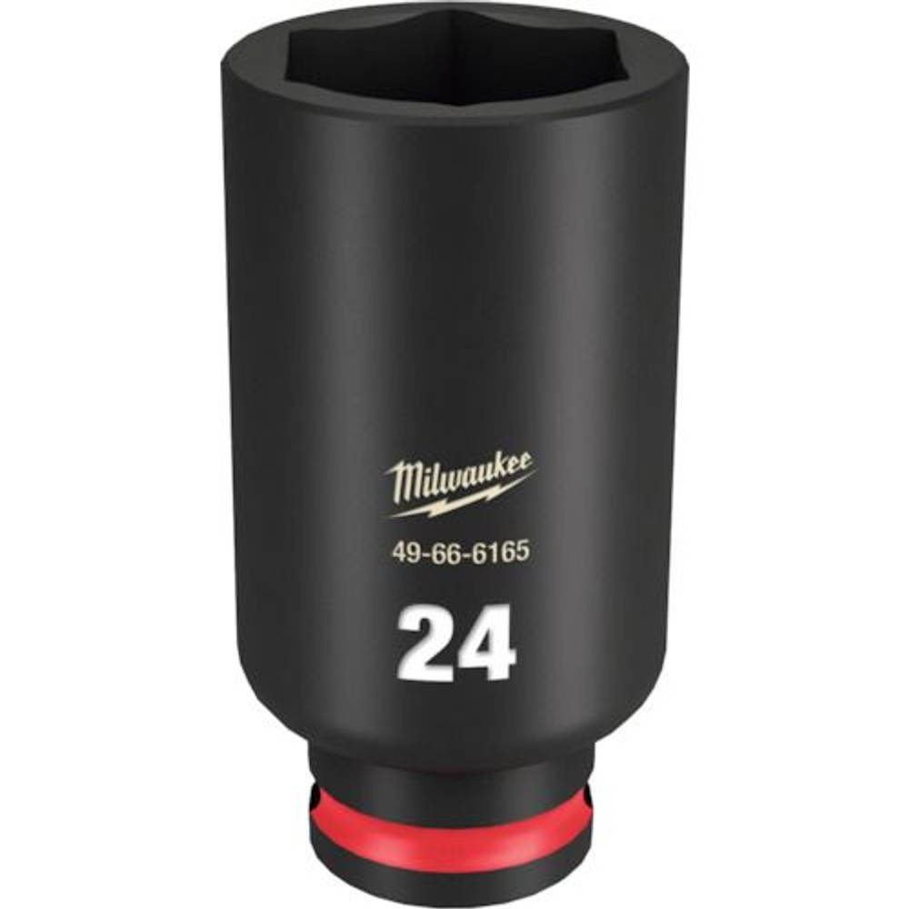 milwaukee SHOCKWAVE IMPACT DUTY ディープインパクトソケット 3/8インチ(9.5mm)角 24mm, 49-66-6165, 24mm