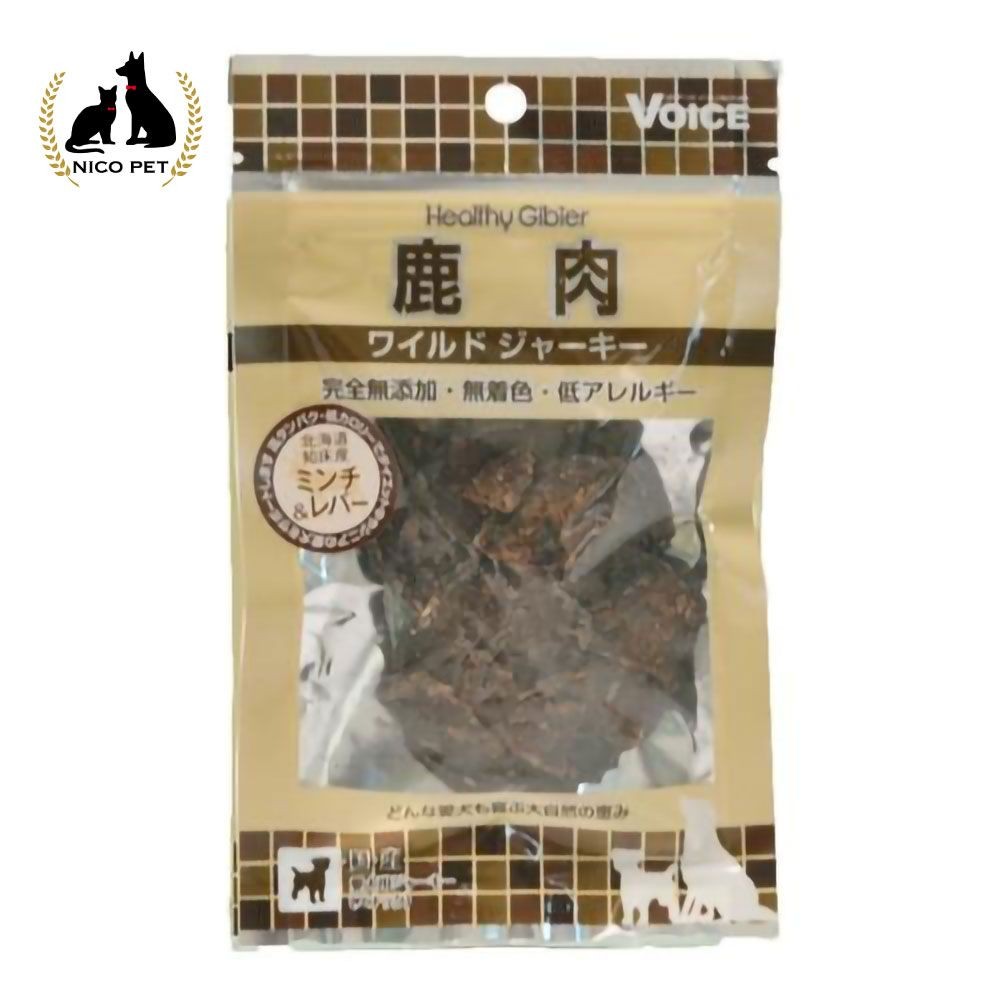 ヴォイス ヘルシージビエ 鹿肉ワイルドジャーキー ミンチ＆レバー 15g, ミンチレバー, 15g
