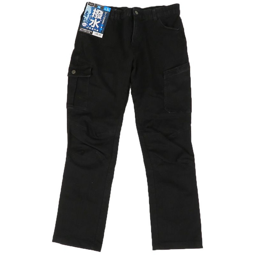 撥水ストレッチジーンズ　股下72cm　ブラック, BK（L）, Lサイズ