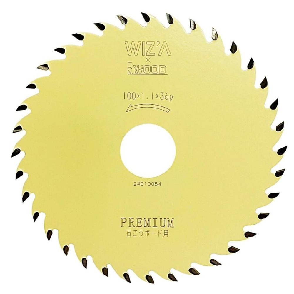 WIZ'A ウィザ プレミアム 石膏ボード用 チップソー 100&times;1.1&times;36P, イエロー, 100mm&times;36P
