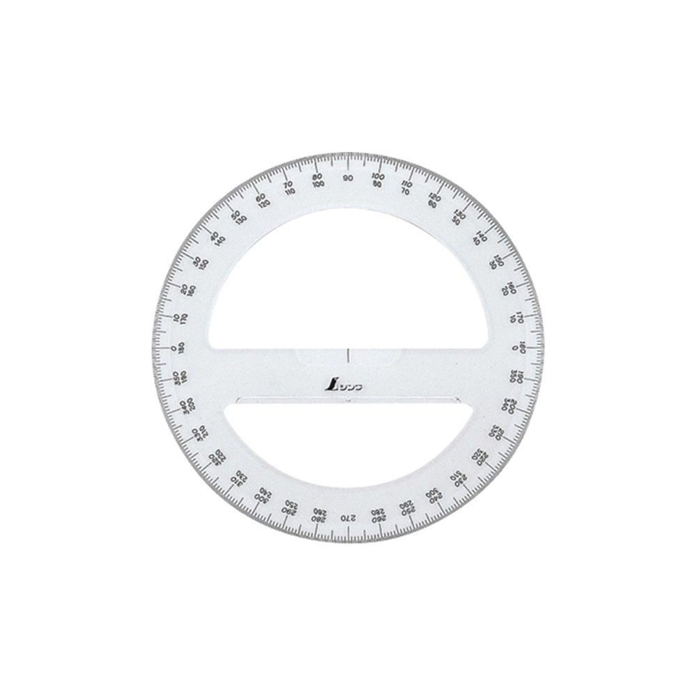 分度器 アクリル製360&deg; 15cm 全円, 74926, &phi;152&times;2mm