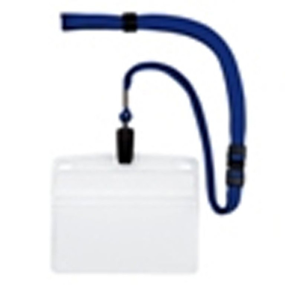 オープン　吊下げ名札　ソフト横特大　10枚ＮＬー21, 青, 特大