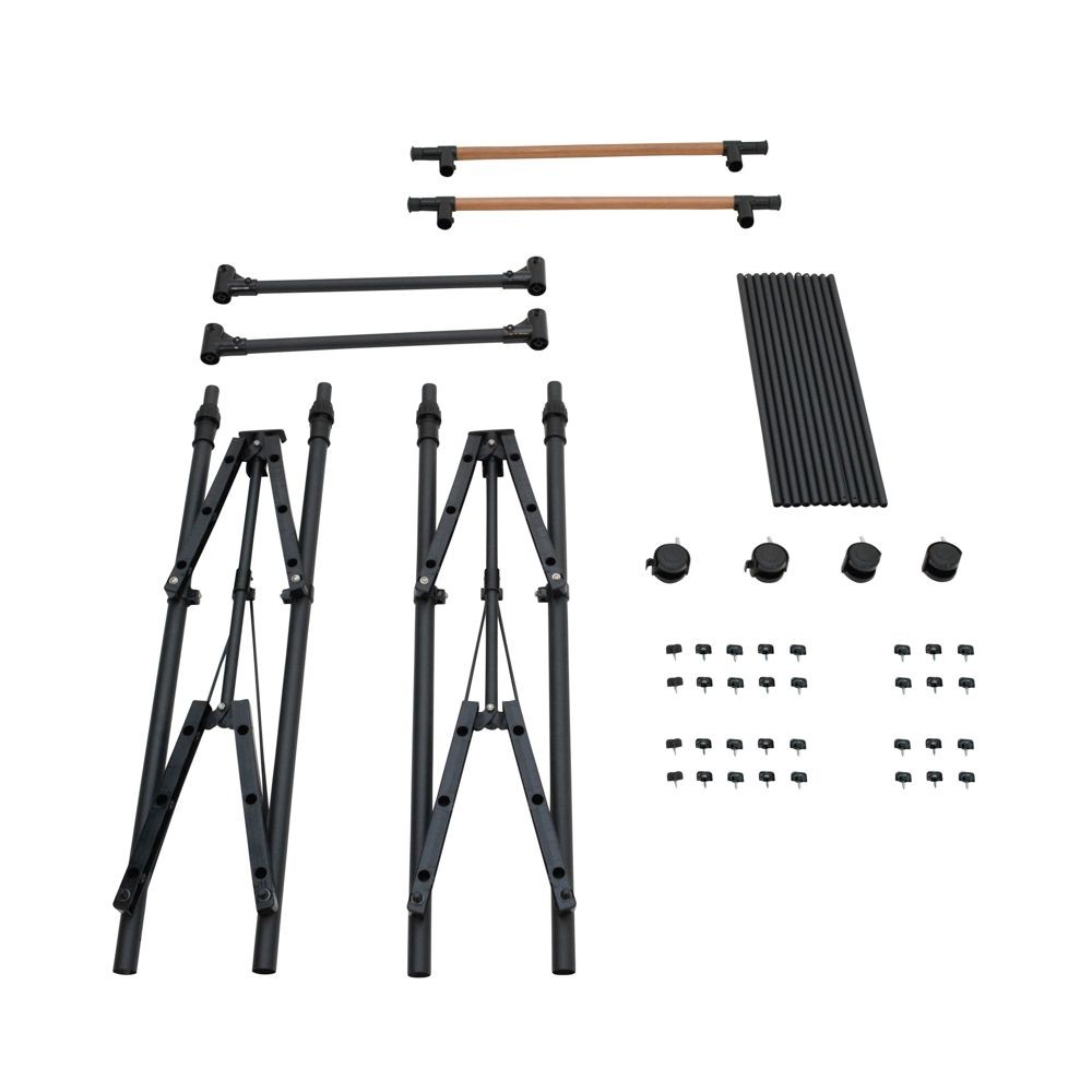 デザイン室内多機能物干しH型, ブラック, 高さ80.5cm