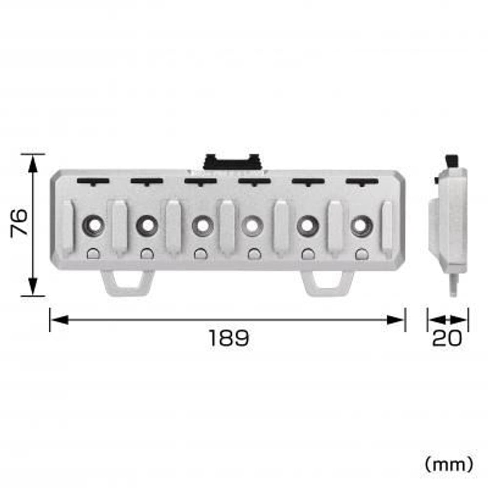 TAJIMA　セフホルダー木質建材用 ビス式 金属 6連　SFW-MSHLD6, シルバー, 6連
