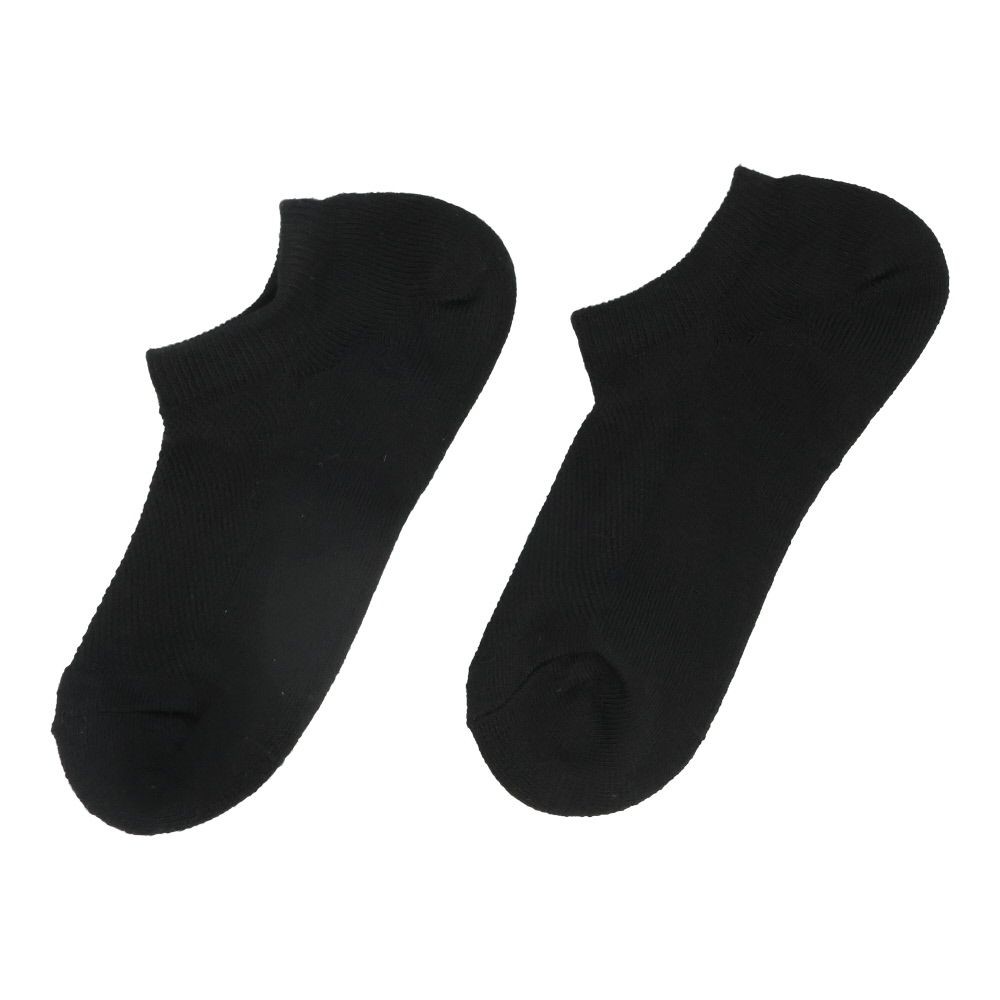 WIZ'A ウィザ 消臭・抗菌　銀イオン６P パイル先丸カバー丈　黒, 黒, 25.0〜27.0cm