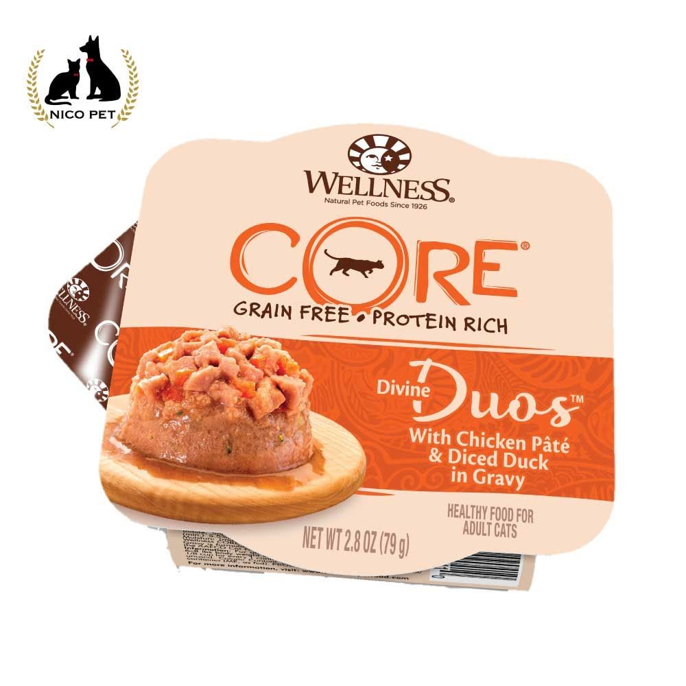 ウェルネス ディバインデュオ チキンパテ＆角切りダック 79g, チキンパテ 角切りダック, 79g