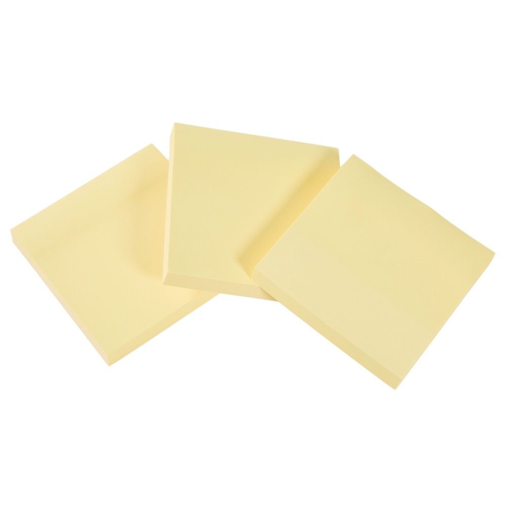 きれいにはれる大判付箋75&times;75ｍｍ, イエロー(100), 100枚入り