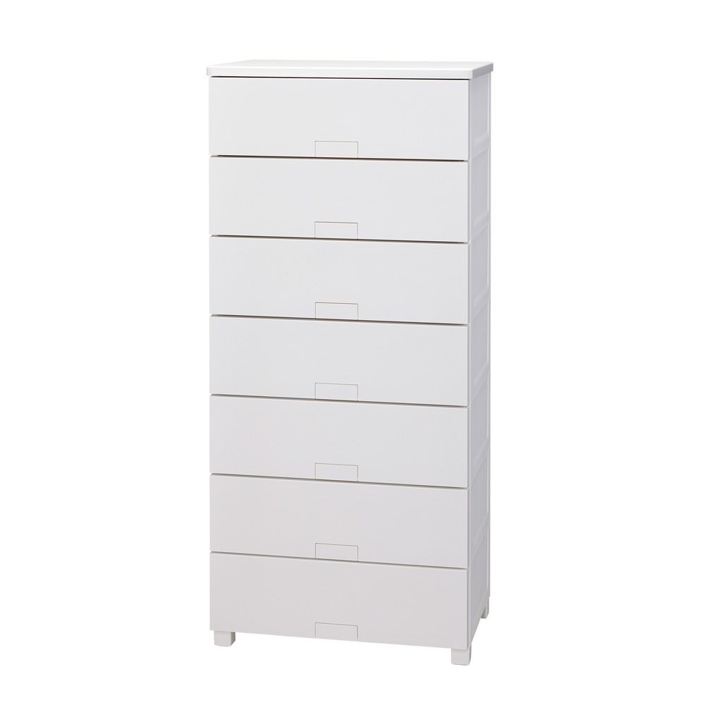フィッツチェスト　フルフラット６５０７　ホワイト, ホワイト, 7段　幅65cm