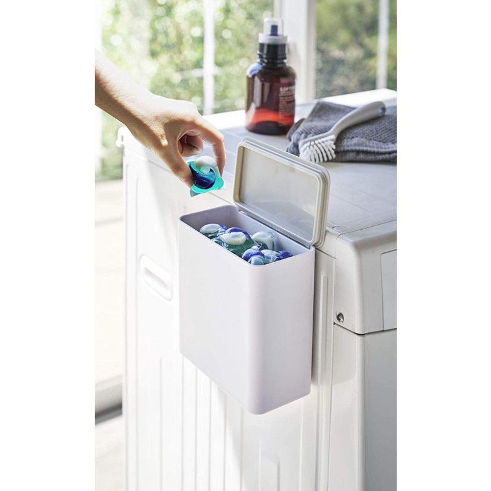 マグネット洗濯洗剤ボールストッカー　プレート　ホワイト, ホワイト, 約17&times;9.5&times;17cm