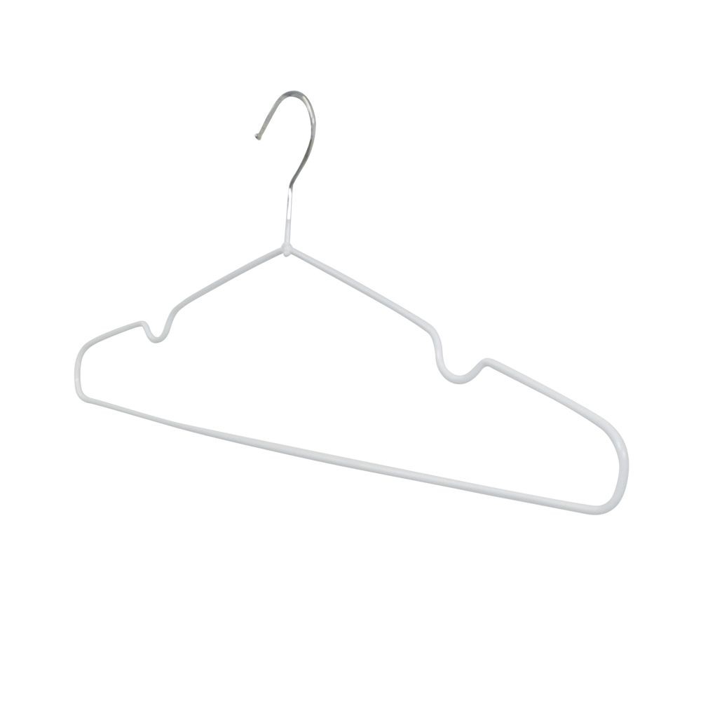 ウィザ　WIZ'A　ノンスリップスチールハンガー　24本組, ホワイト, 24本入
