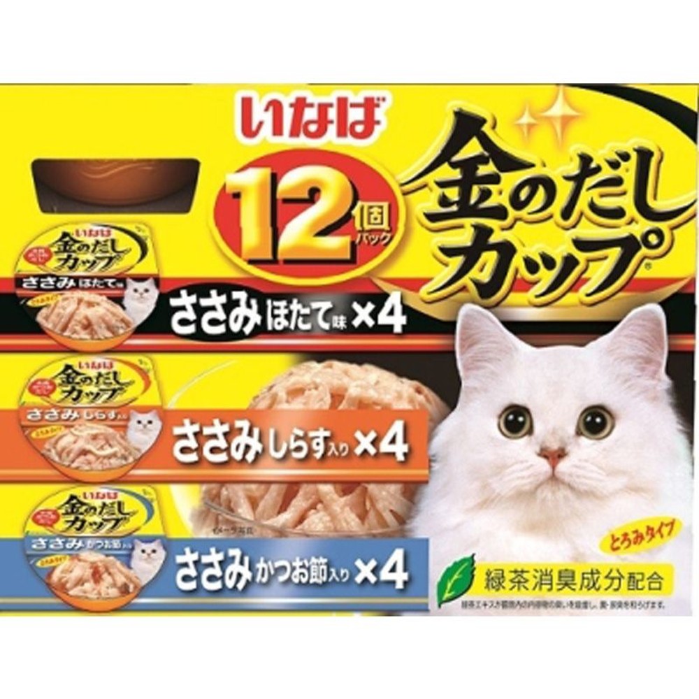 いなば 金のだしカップ　ささみバラエティパック　70ｇ×12Ｐ, ささみバラエティ, 70g×12P