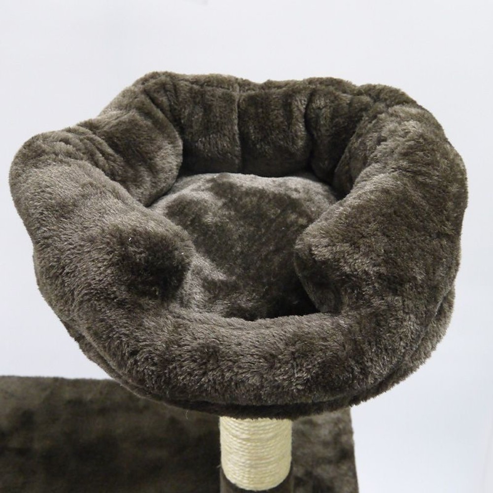 キャットタワー　ソファー付　ブラウン, ブラウン（1段）, 1段