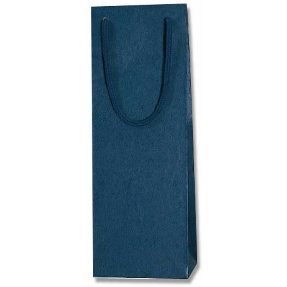 紙袋　カラーチャームバッグ　ワインL　1本用, 紺, ワインL