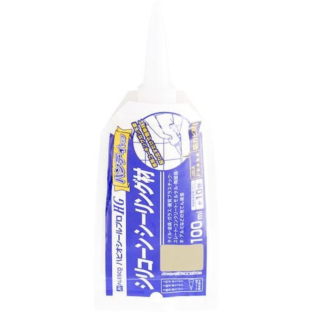 シリコーンシーリング材 ハピオシールプロＨＧパウチ 100ml, ホワイト, 100ml