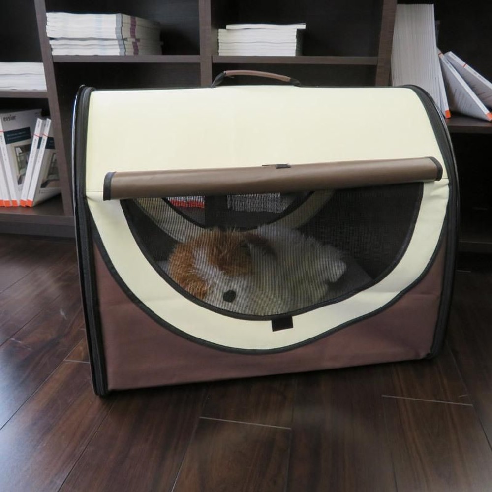 ドーム型折りたたみ式ケージ, ブラウン（M）, Mサイズ