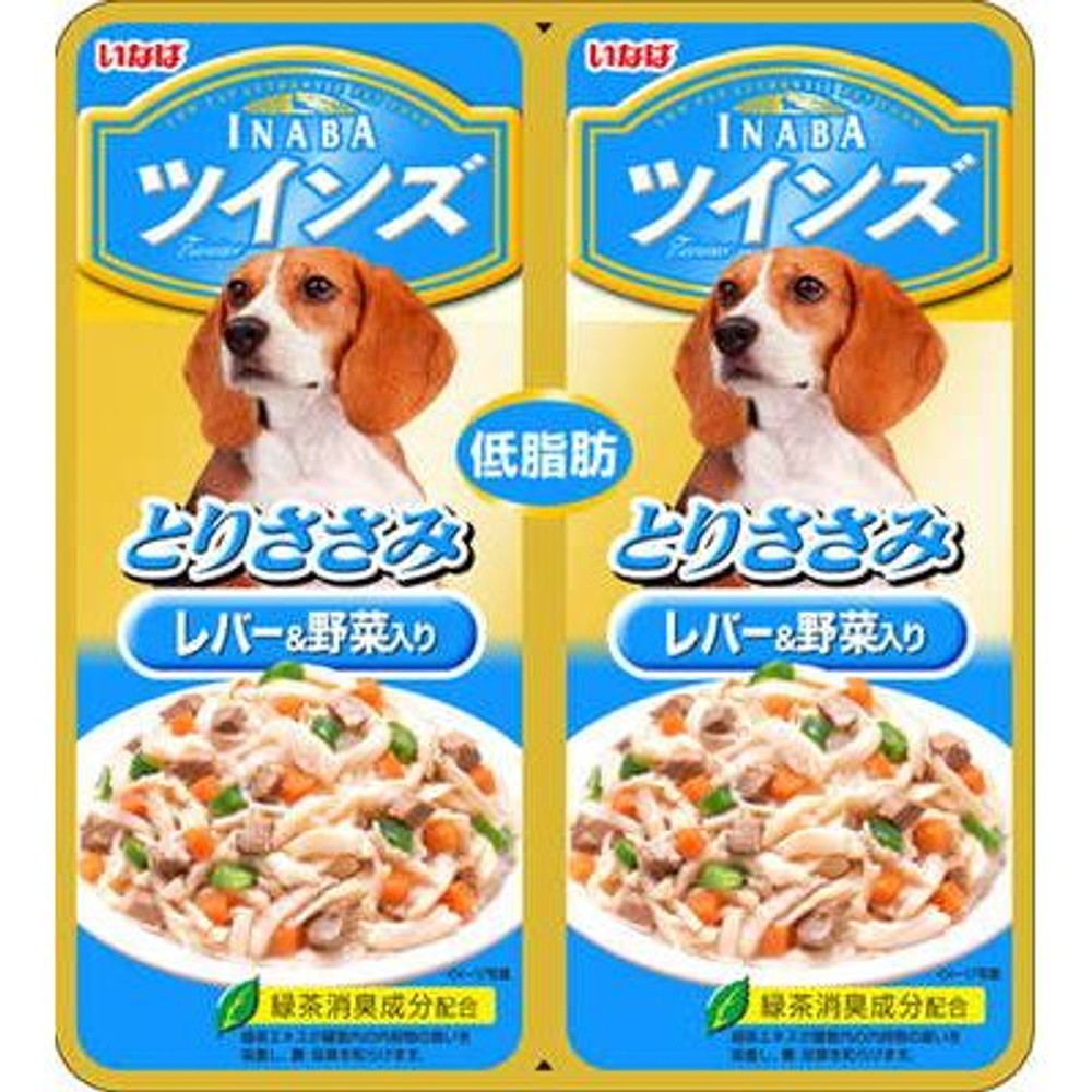 ツインズ　とりささみ　レバー　野菜入り　４０ｇｘ２, -, 40g