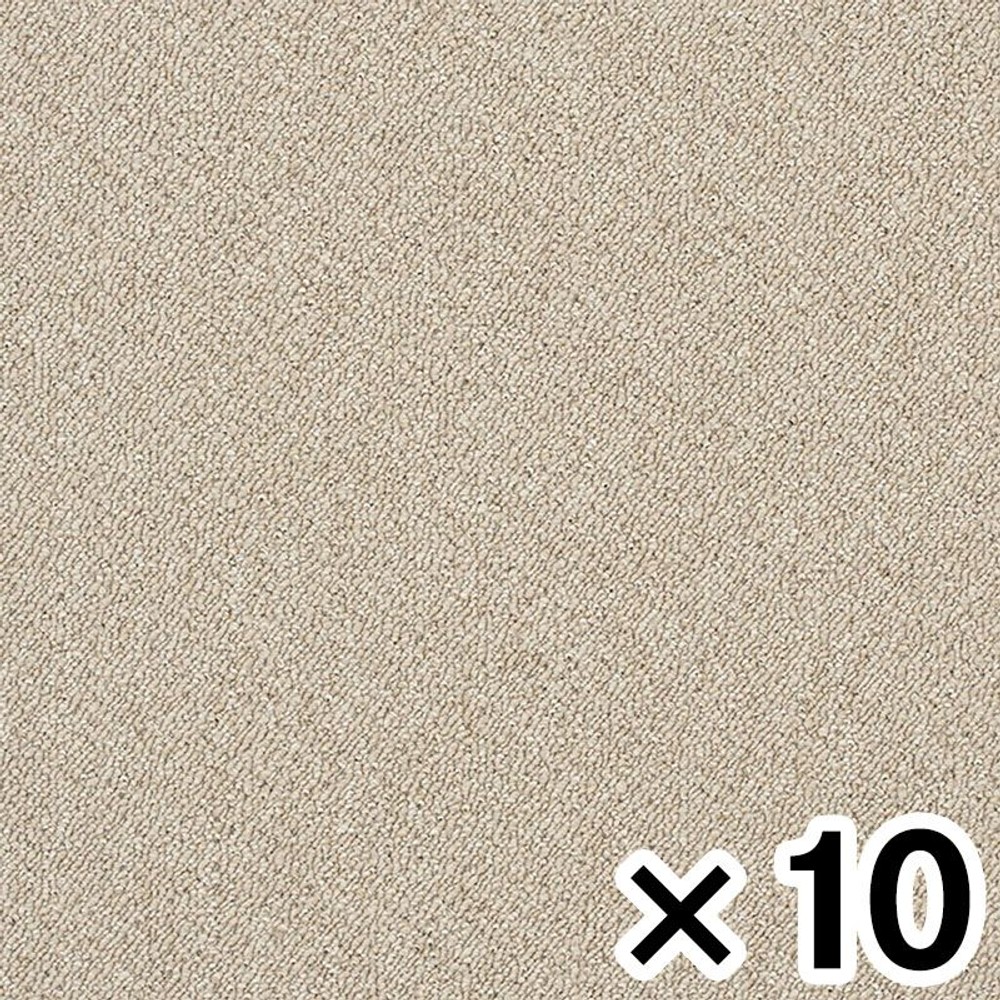 東リ　遮音タイルカーペット　ＡＫ8001ＳＣ &times;10個セット, ベージュ, 40cm