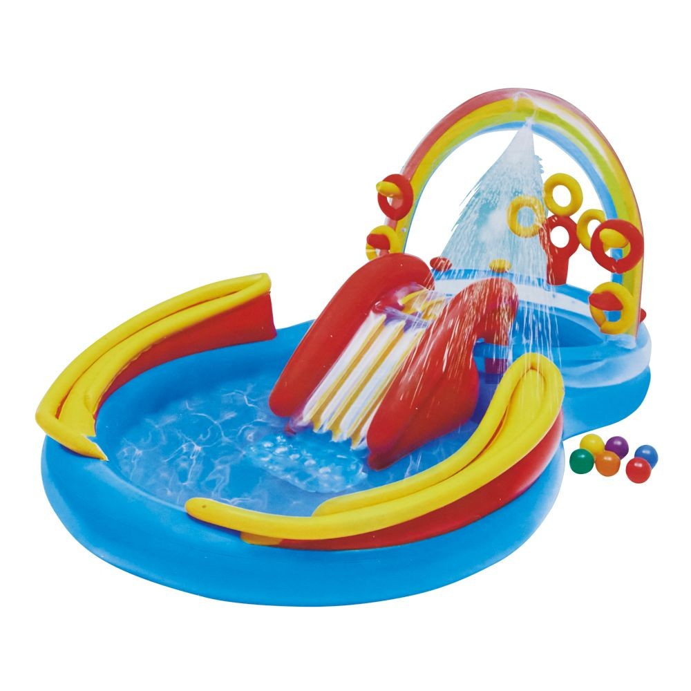 レインボーリングプレーセンター　297×193×135cm, マルチカラー, 297×193×135cm