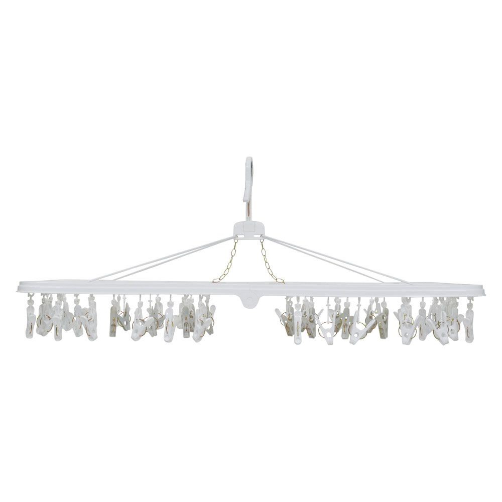 ピンチが回転して干しやすい洗濯ハンガー　５０ピンチ, ホワイト, 50ピンチ