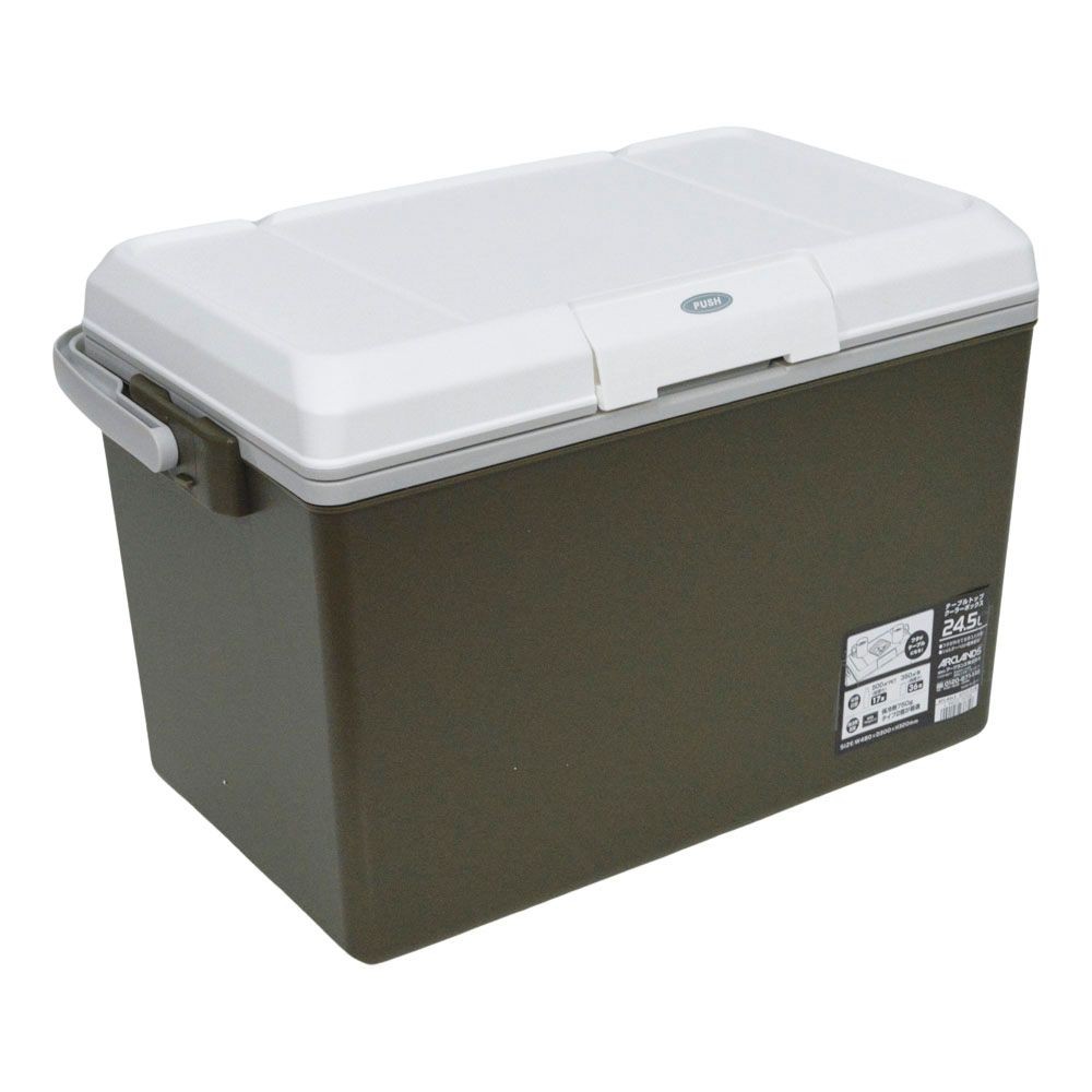 テーブルトップクーラー２４．５Ｌ, 本体：カーキ／天板：ホワイト, 24.5L
