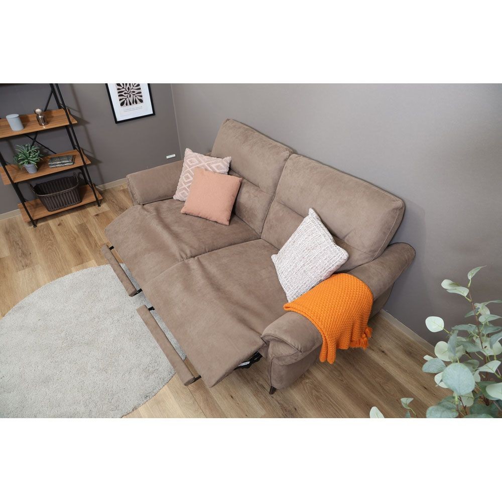 不二貿易 電動リクライナー　ＦＩＲＳＴ　ワイドラブ　ＭＣ【メーカー直送・代引不可】, ブラウン, 幅1950mm&times;奥行mm&times;高さmm