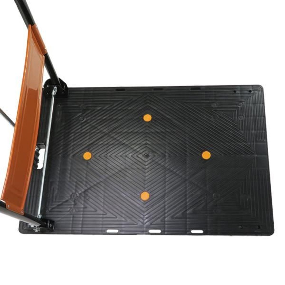 ビバホームオリジナル ハンドブレーキ付きカルシズ樹脂台車, 耐荷重150kg, 幅450×奥行730×高さ910