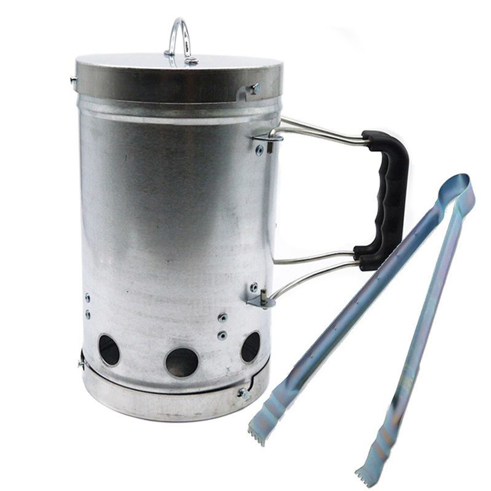 火起こし兼用火消し壺 トング付