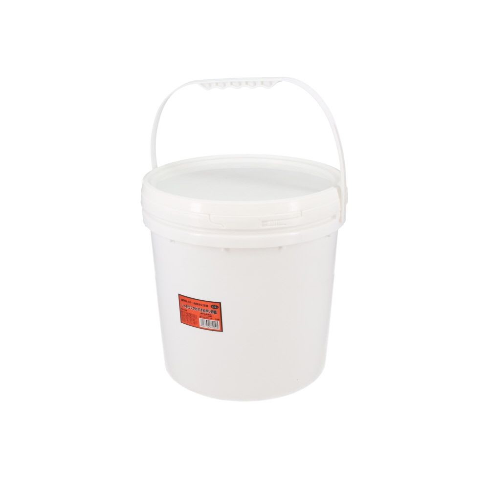 しっかりフタができるポリ容器　１０Ｌ, 白, 10L