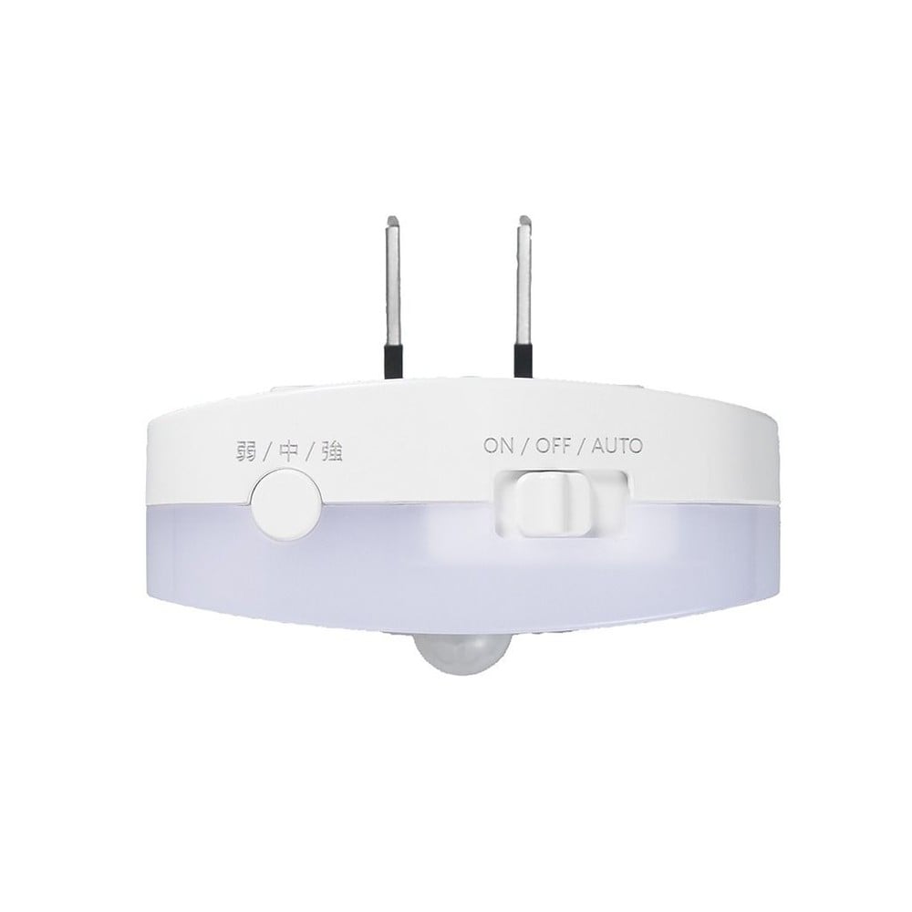 ヤザワ 調光明暗人感センサーライト NASWN80WH, ホワイト, 調光機能付き