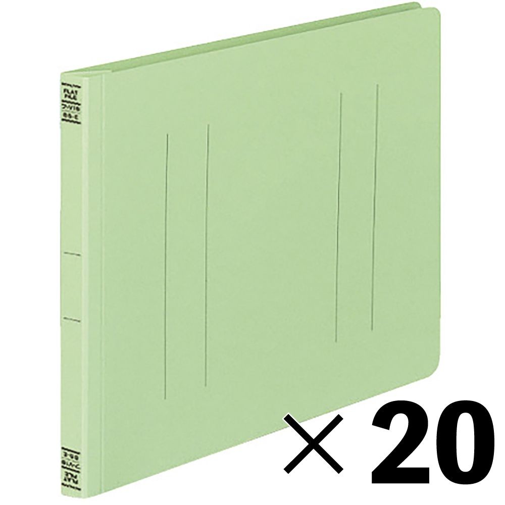 【20冊セット】コクヨ　フラットファイルV樹脂製とじ具B5横 15mmとじ 緑 フ-V16G【メーカー直送・代引不可】