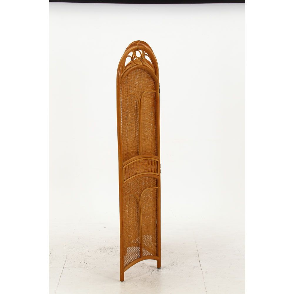 不二貿易 ラタン　スクリーン　３連　ＨＹ【メーカー直送・代引不可】, ナチュラル, 幅1030mm&times;奥行270mm&times;高さ1500mm