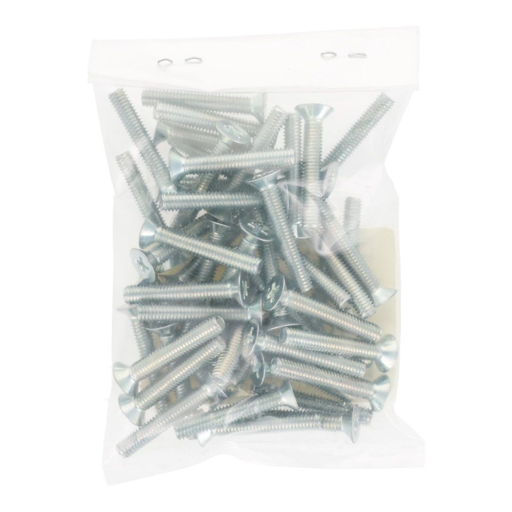 ユニクロ　小ねじ　皿　Ｍ４&times;２５　５０個入り, 小ねじ, M4&times;25