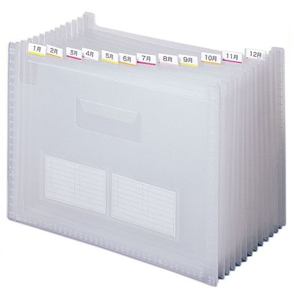 テージードキュメントファイル　　クリア　ＦＤ―243―17, クリア, 13ポケット