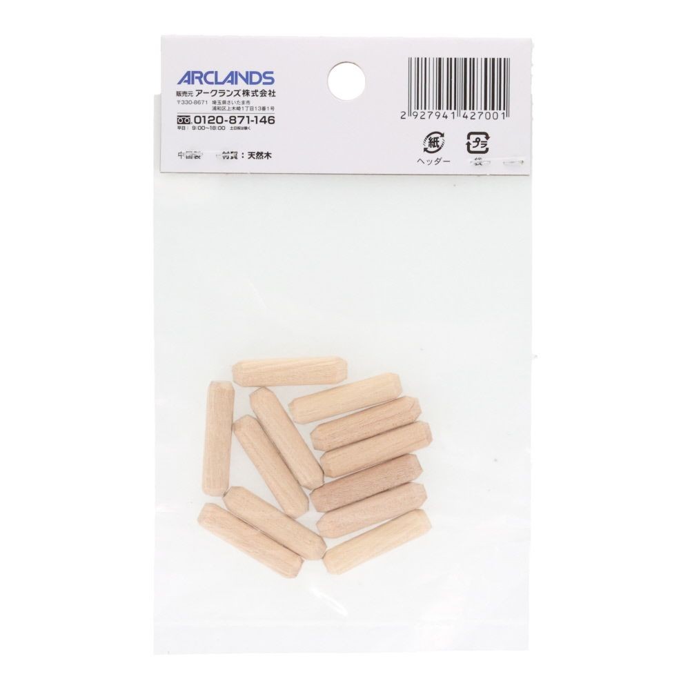 木ダボ　約６&times;２５ミリ（１２本入）, 木, 6&times;25mm