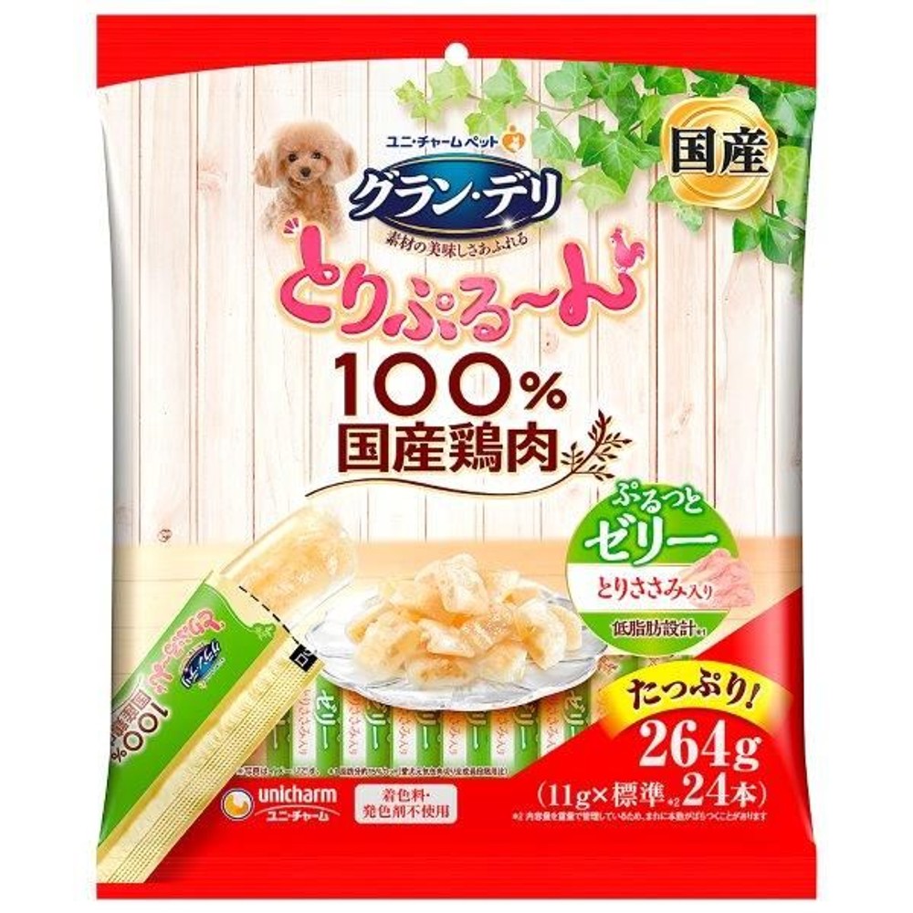 ユニチャーム　とりぷるーん　ゼリー　ささみ　１１ｇ&times;２４, -, 11g