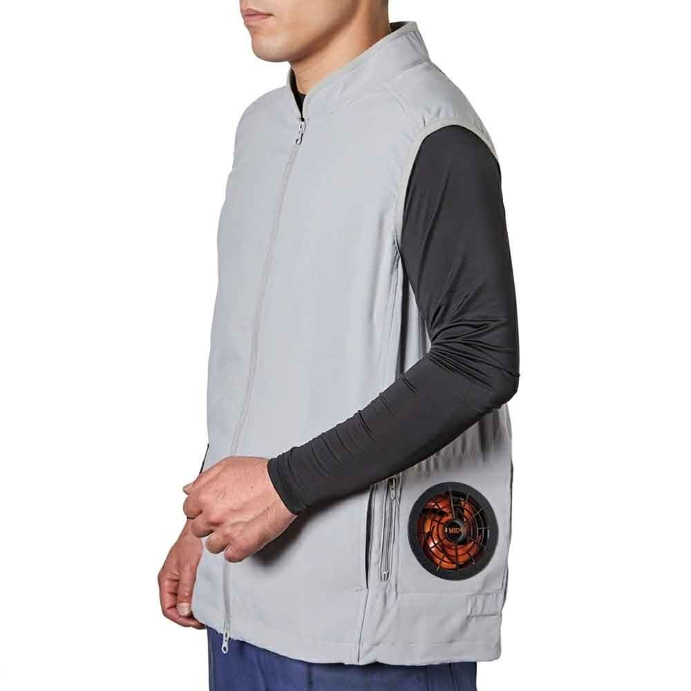 【2026年モデル】ウイザ　WIZ'A　スタンダード空調ウェア　フルセット　ベスト　グレー, グレー, Mサイズ