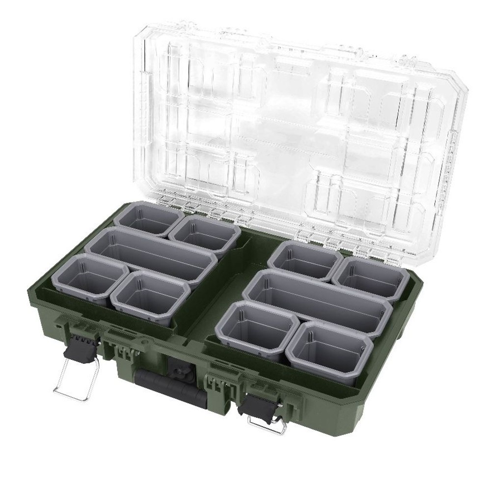 ウイザ WIZ'A  ツールボックス透明 , オリーブ（S）, Sサイズ