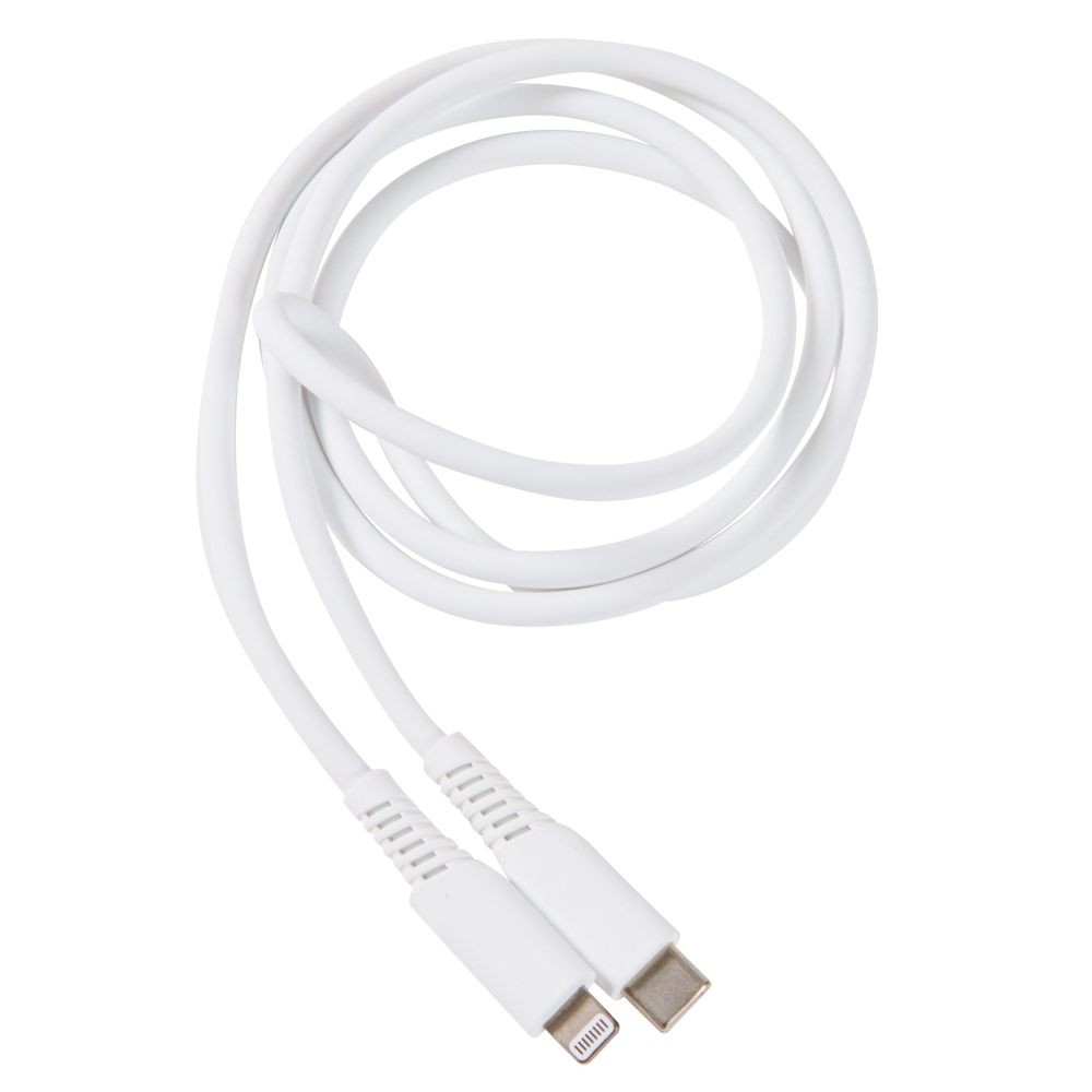 柔らかいＭＦＩ認証Ｃ　ｔｏ　ライトニングケーブル１ｍ, ホワイト, 1m