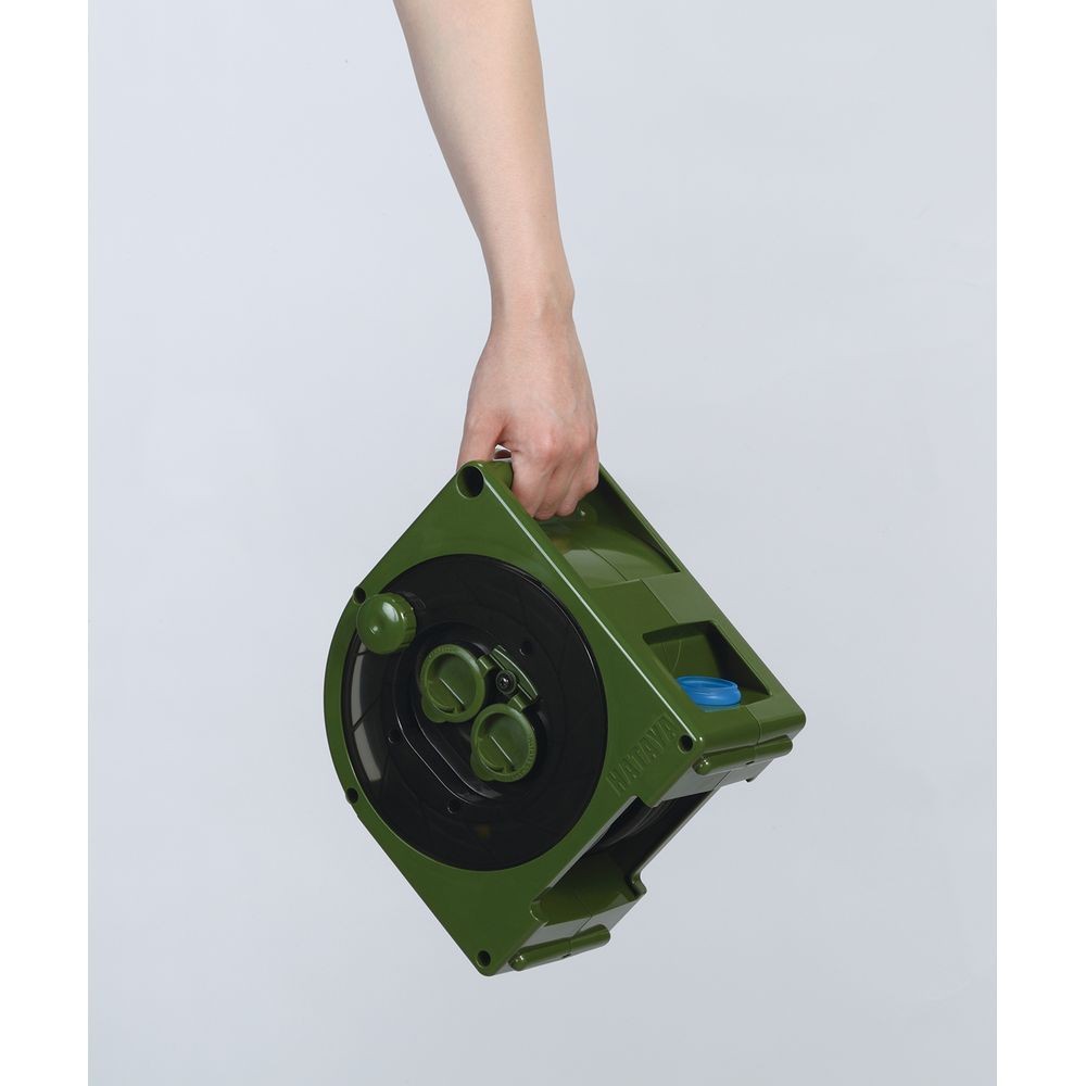 ハタヤ(HATAYA) カーサリール 野外・屋内兼用 15A 10m 2P×2個 CR-10-OG, OG, 10m