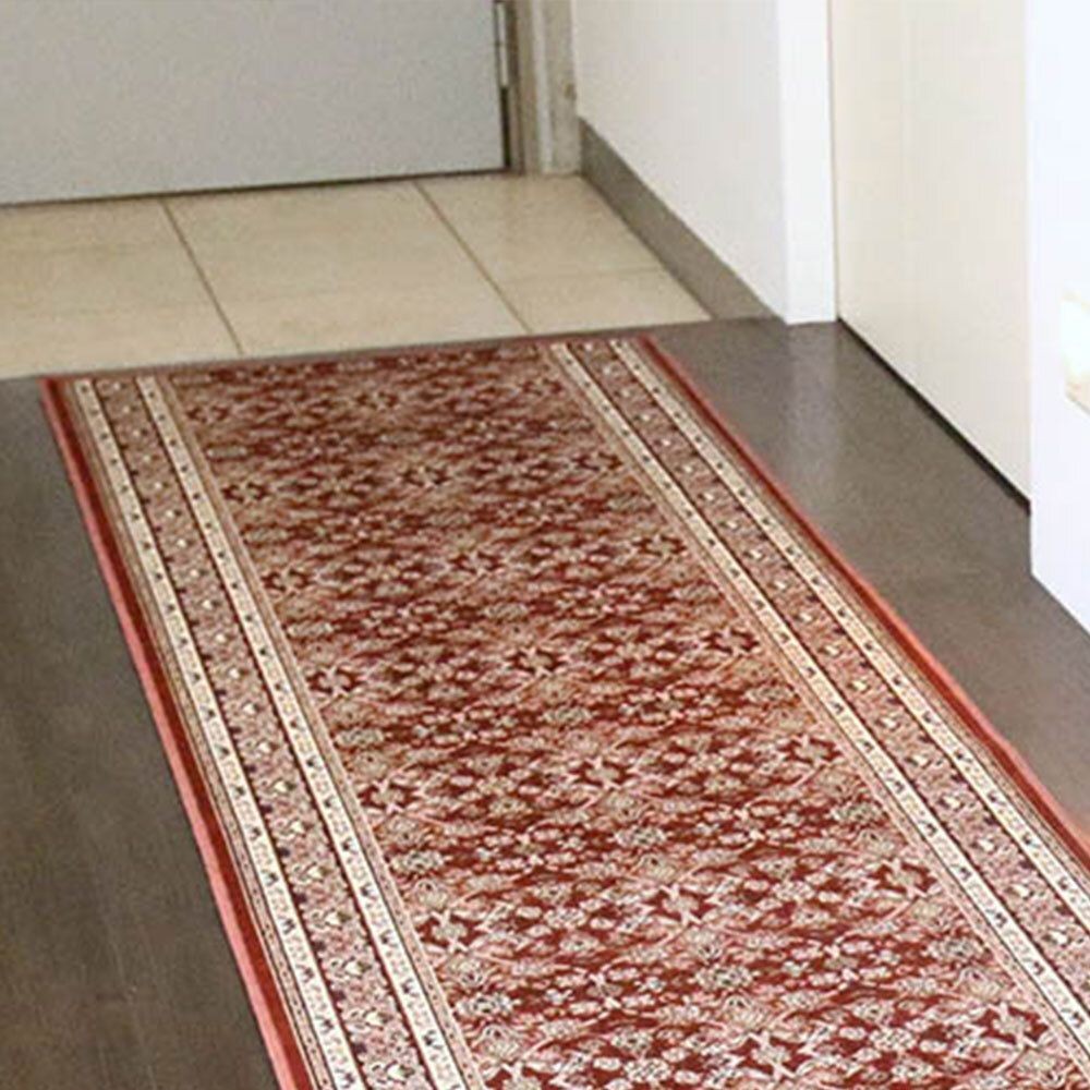 洗える・すべりにくい・抗菌防臭・床暖房対応 国産モケット廊下敷き RVA 67&times;180cm ローズ, ローズ, 67&times;180cm