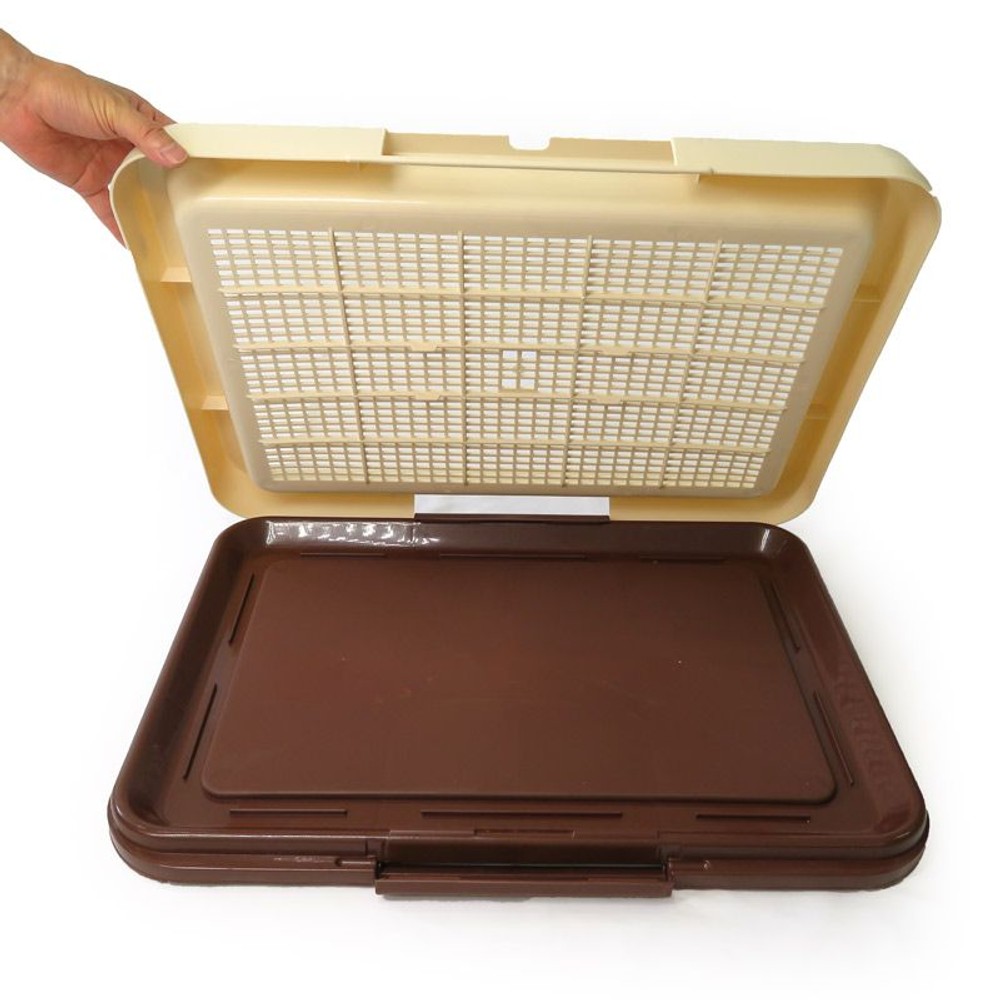 しつけ練習用　メッシュシーツトレー, ブラウン, 小型