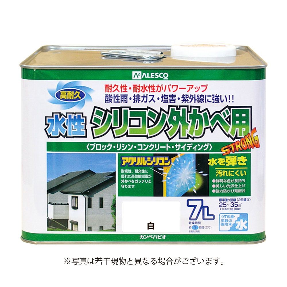 カンペハピオ　水性シリコン外かべ用 ７L, ミルキーホワイト, 7.0L